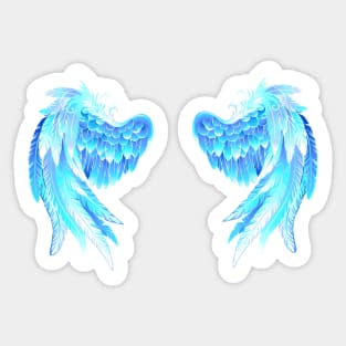 Glowing Folded Wings Sticker